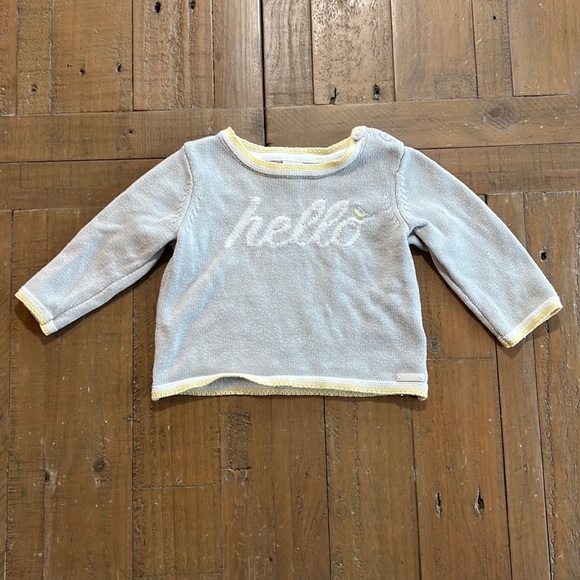 Janie and jack gray hello sweater - Picture 1 of 6